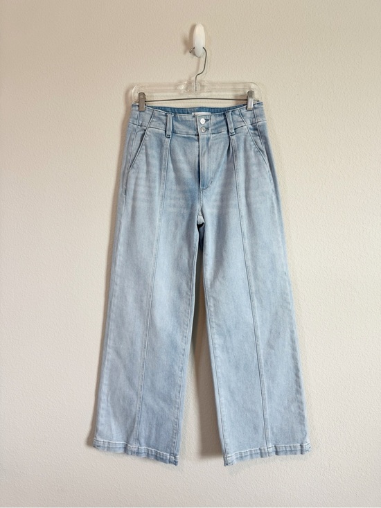 PAIGE Denim - Paige Denim Brooklyn Light Wash Wide Leg Mid Rise Makenna Wash Jeans Size 28